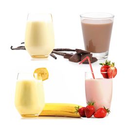 Milchmix, sortiert 4 x 1 kg Dena-Frühstückstrunk, je 2 x 1 kg Banane, Erdbeere und Vanille, instant, okZ
