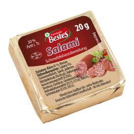 Schmelzkäsezubereitung Salami