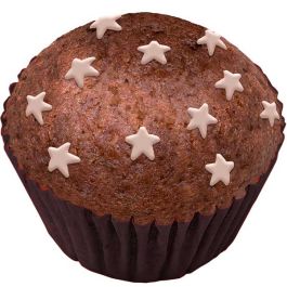Muffin mit Sternen verziert