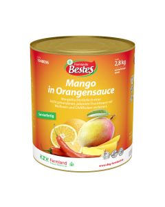 Mango in Orangensauce mit Chiliflocken okZ, -A, servierfertig