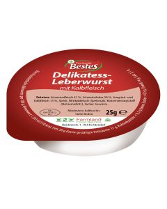 Delikatess-Leberwurst mit Kalbfleisch, -A