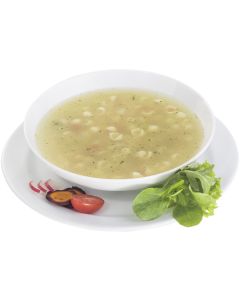 Klare Muschelnudel-Suppe mit Gemüse, instant, okZ