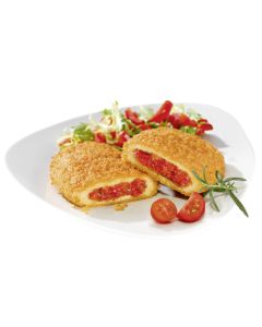 Veganes Schnitzel mit Paprika-Tomaten Füllung, okZ